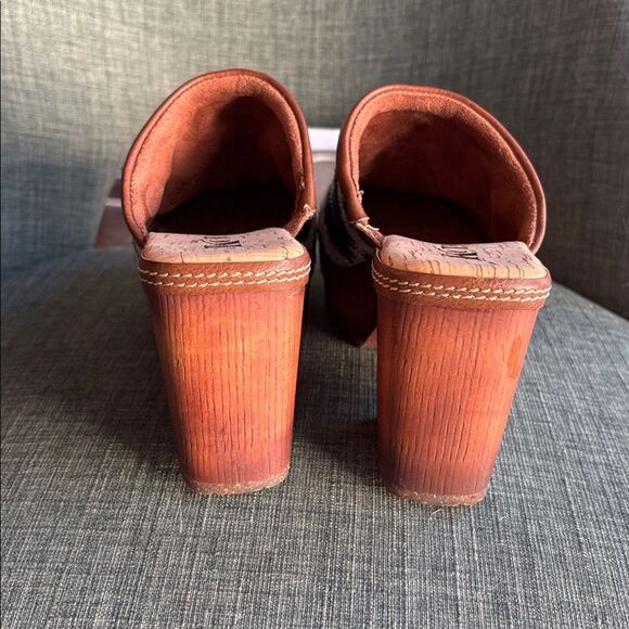 Korks Kork Ease Lori Slip On Fabric Aztec Clog Mule Block Heel Platform Women 7 - Picture 5 of 14